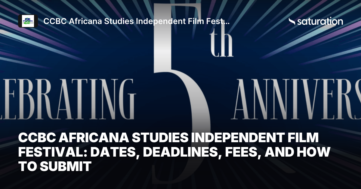 CCBC Africana Studies Independent Film Festival share card
