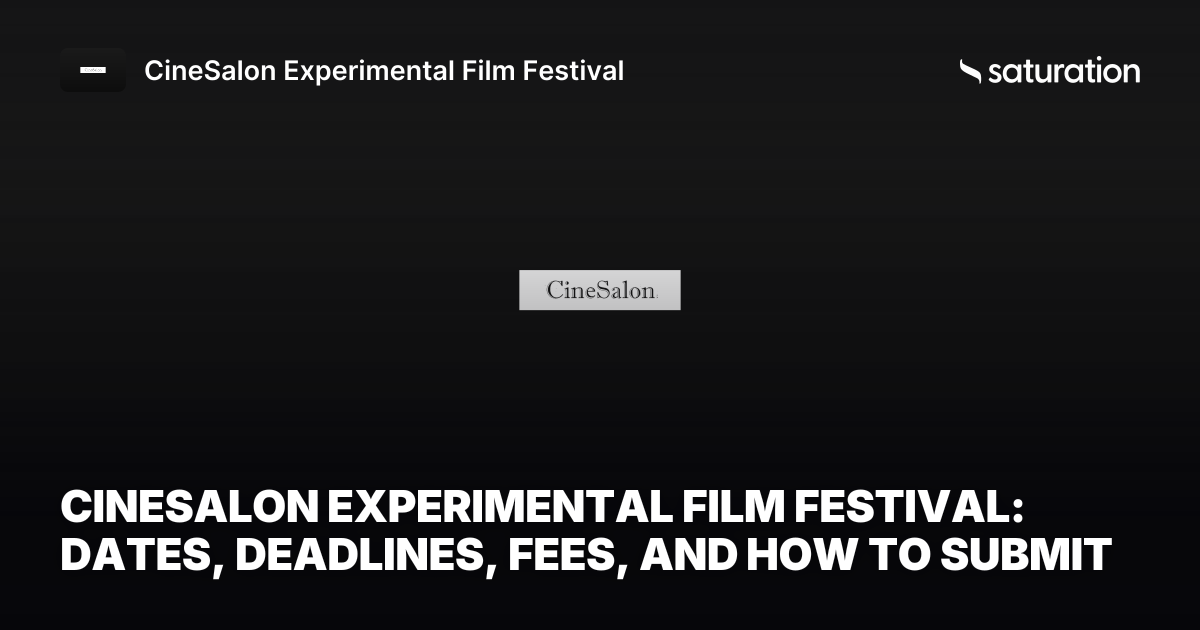 CineSalon Experimental Film Festival share card