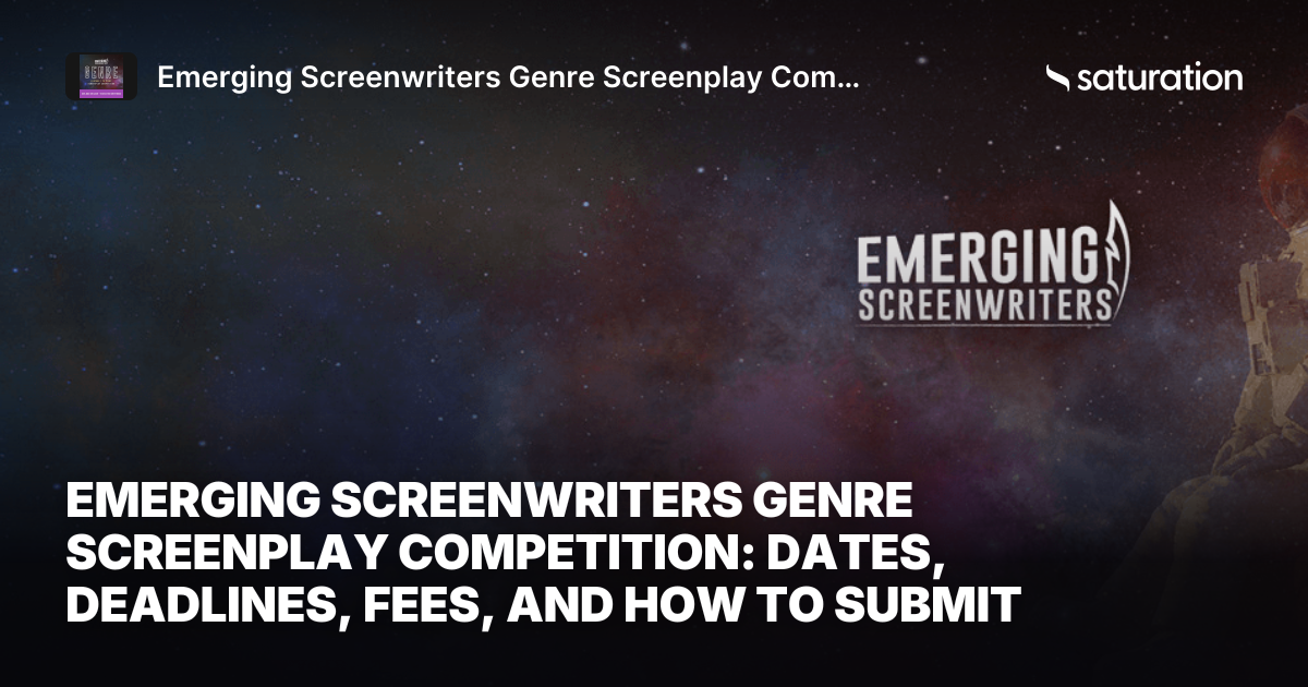 Emerging Screenwriters Genre Screenplay Competition share card