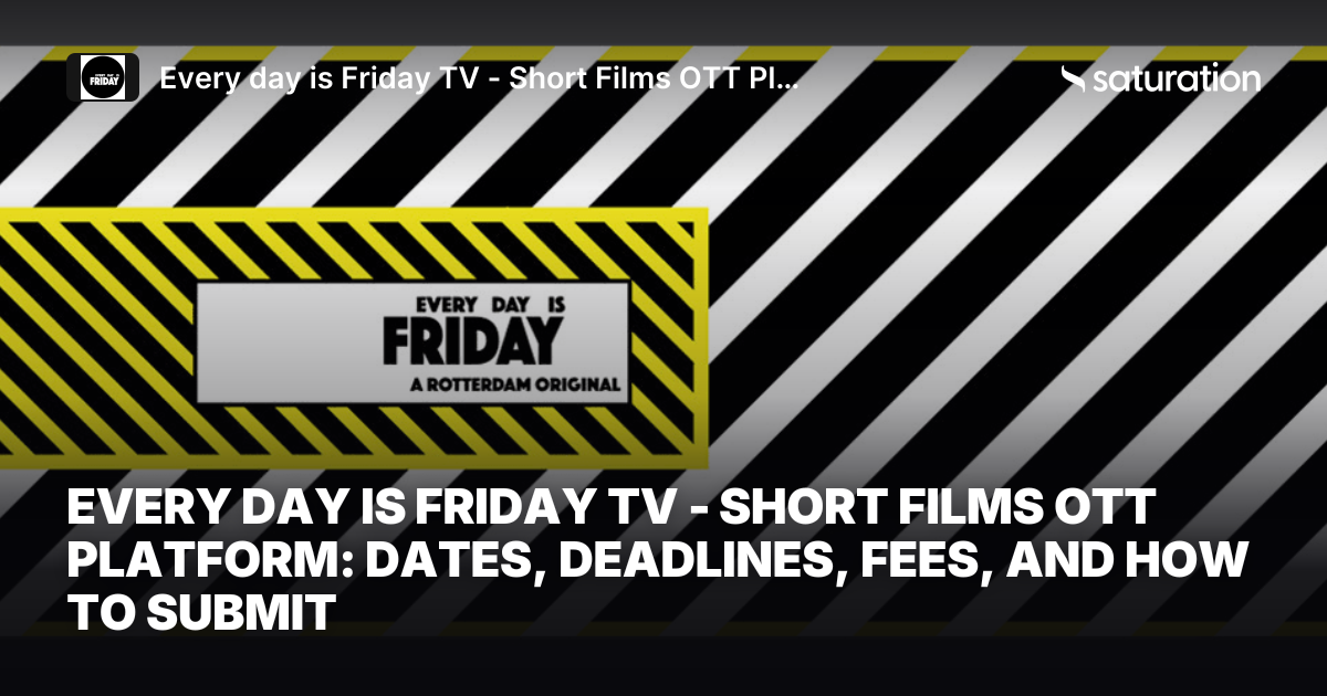 Every day is Friday TV - Short Films OTT Platform share card