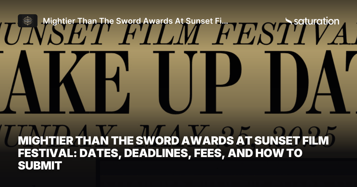 Mightier Than The Sword Awards At Sunset Film Festival share card