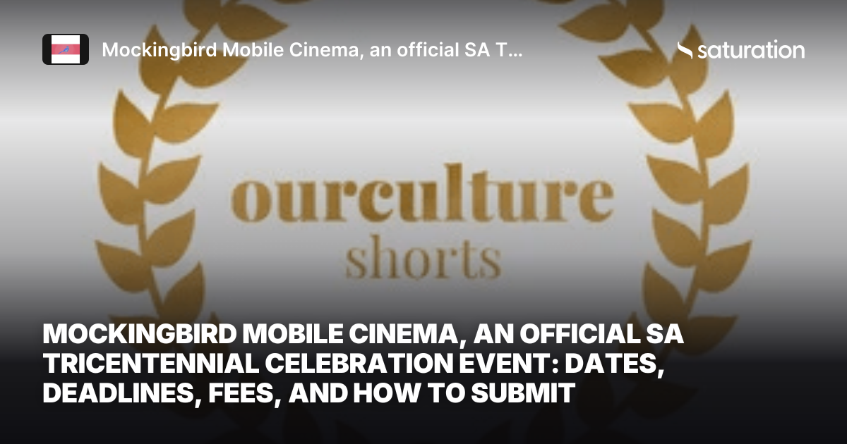 Mockingbird Mobile Cinema, an official SA Tricentennial Celebration event share card