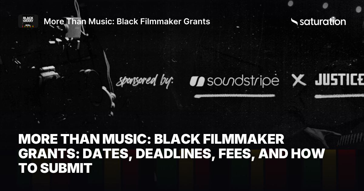 More Than Music: Black Filmmaker Grants share card