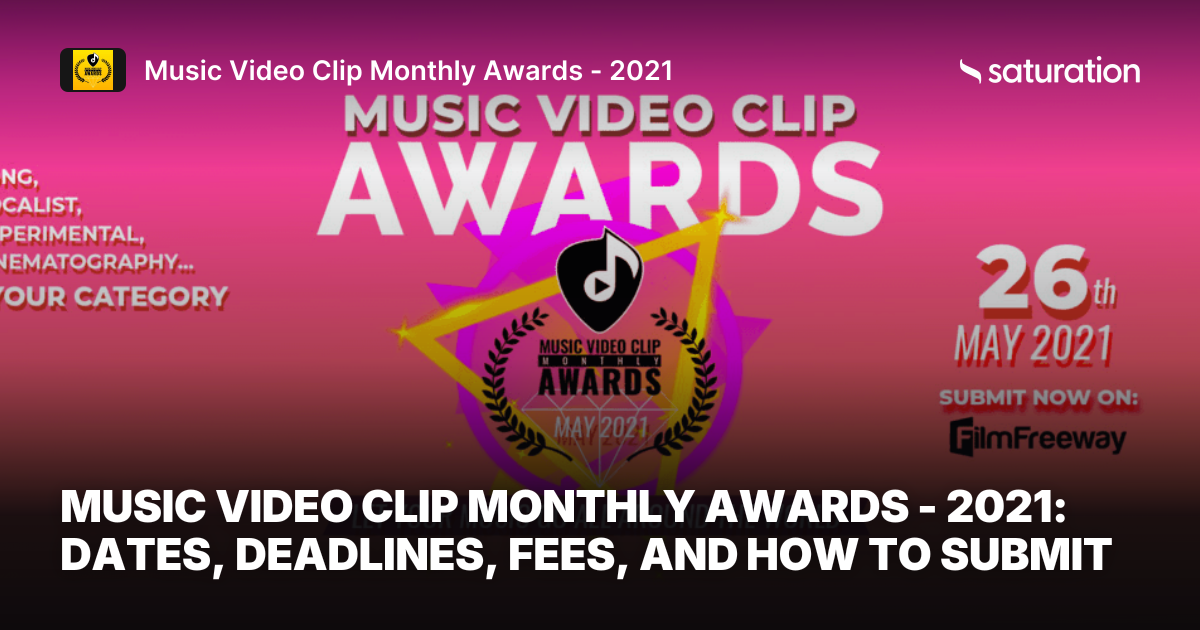 Music Video Clip Monthly Awards - 2021 share card