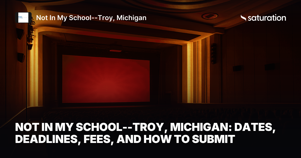Not In My School--Troy, Michigan share card