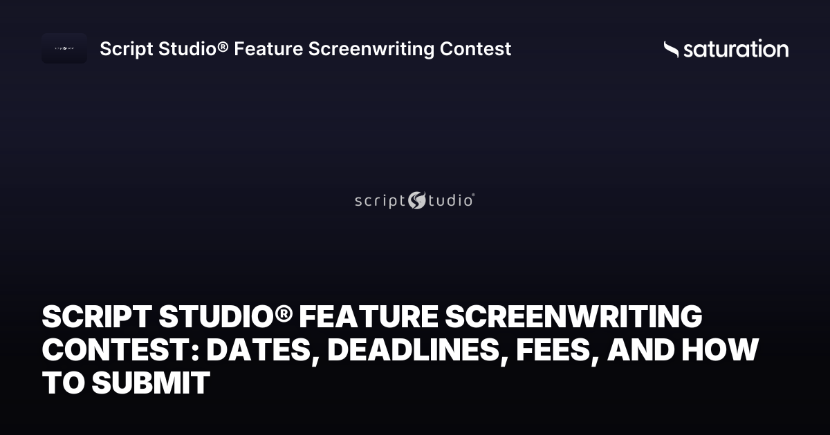 Script Studio® Feature Screenwriting Contest share card