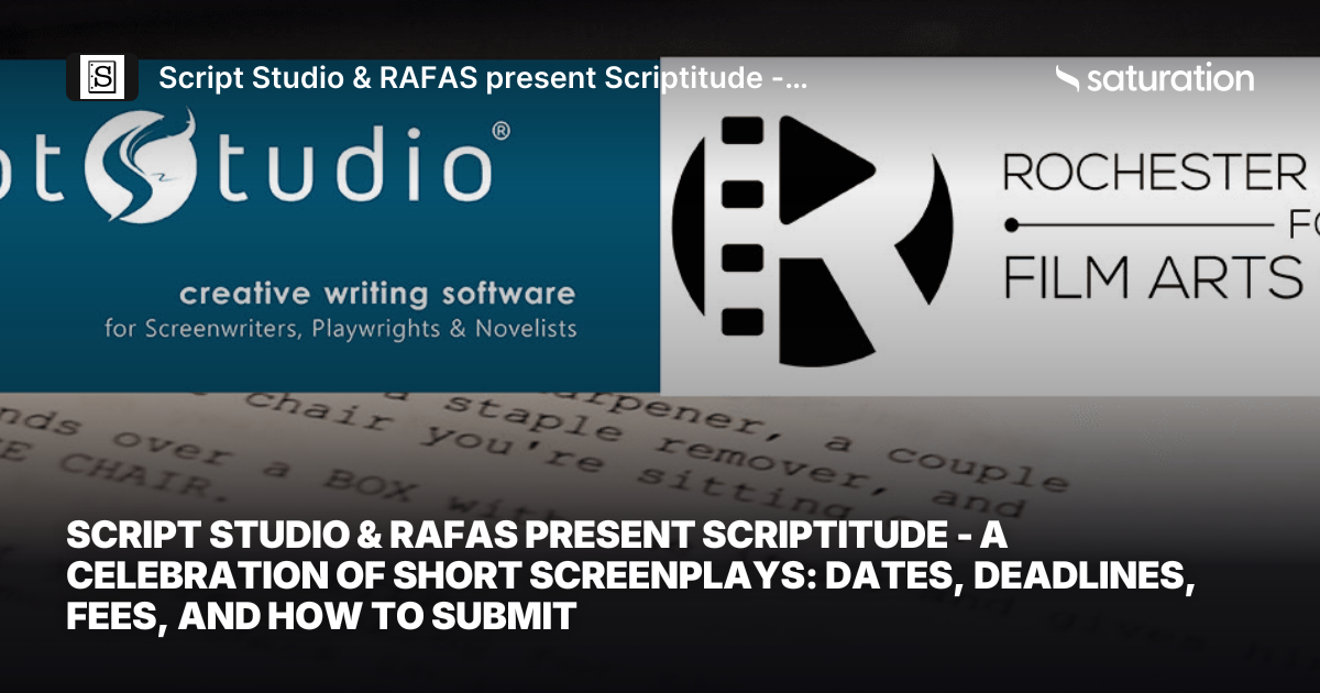 Script Studio & RAFAS present Scriptitude - A Celebration of Short Screenplays share card