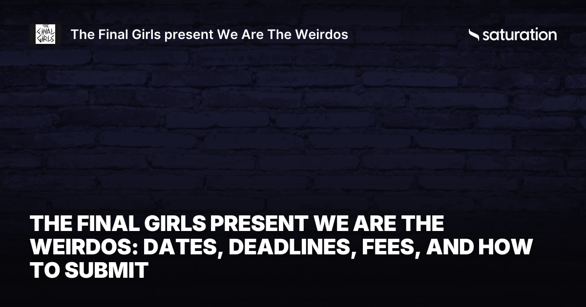 The Final Girls present We Are The Weirdos share card