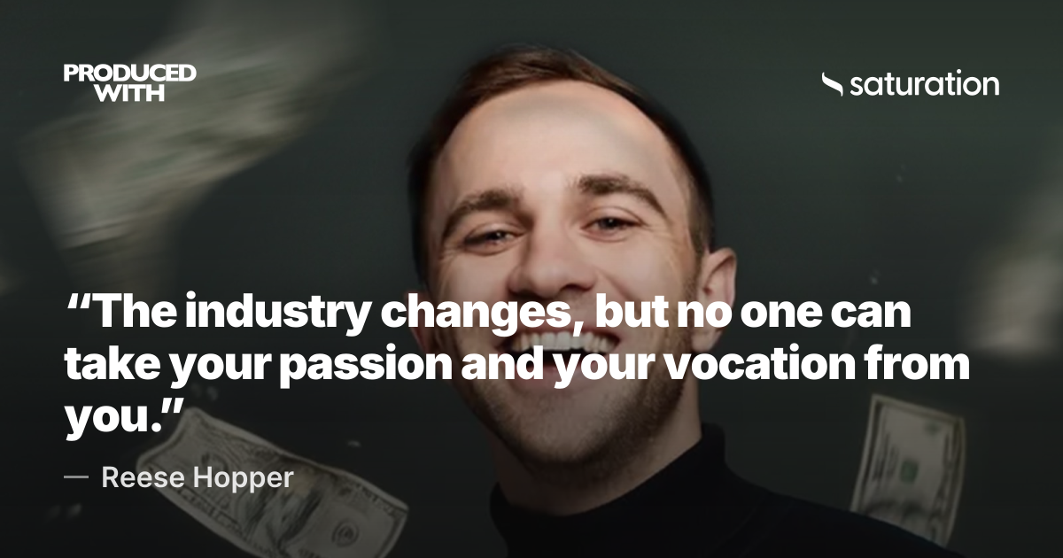 “The industry changes, but no one can take your passion and your vocation from you.” — Reese Hopper, on writing 465 blogs in 465 days share card