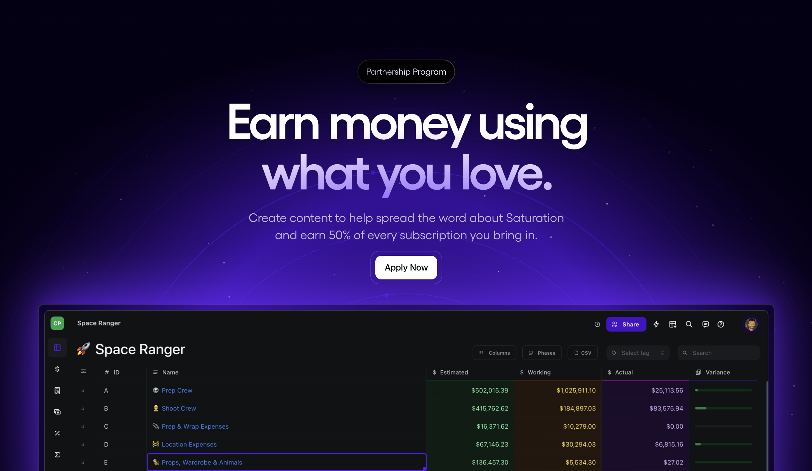 Saturation Partner Program